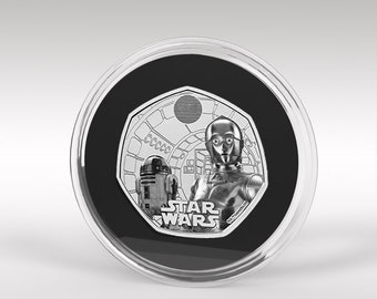 R2D2 C3PO Star Wars 50p Royal Mint 2023 BU Coin 1