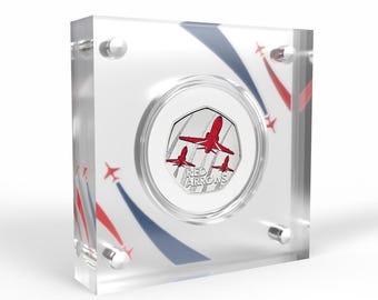 Red Arrows 50p Coin and Acrylic Display Case