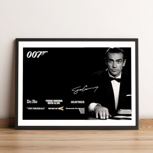 Sean Connery James Bond Wall Art | Print Poster | Frame Option
