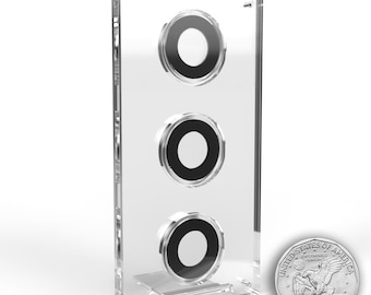 US Dollar Acrylic 3 Coin Display Case Holder