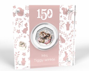 Mrs Tiggywinkle 2016 50p Coin with Acrylic Display Holder