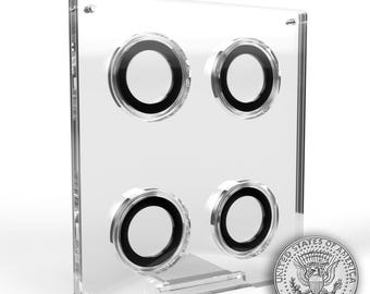 US Half Dollar Acrylic 4 Coin Display Case Holder