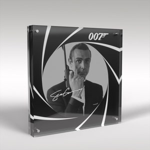 Sean Connery 007 James Bond Acrylic Art Display Block