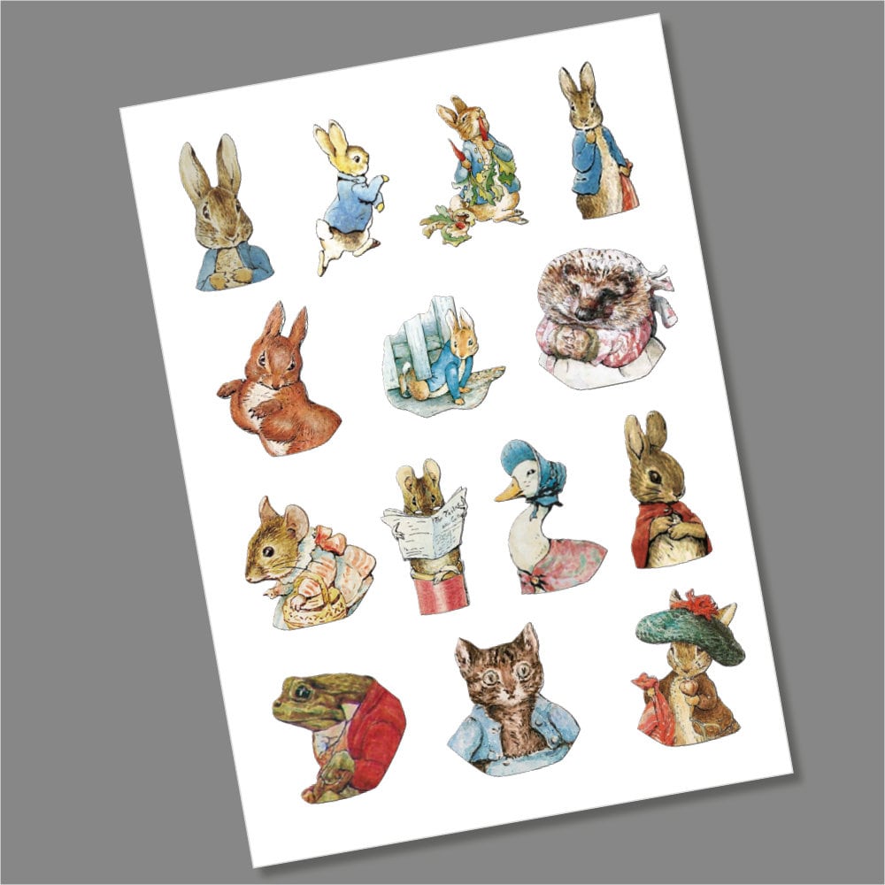 CoinCollective Peter Rabbit and Friends Vinyl Decals Beatrix Potter Stickers