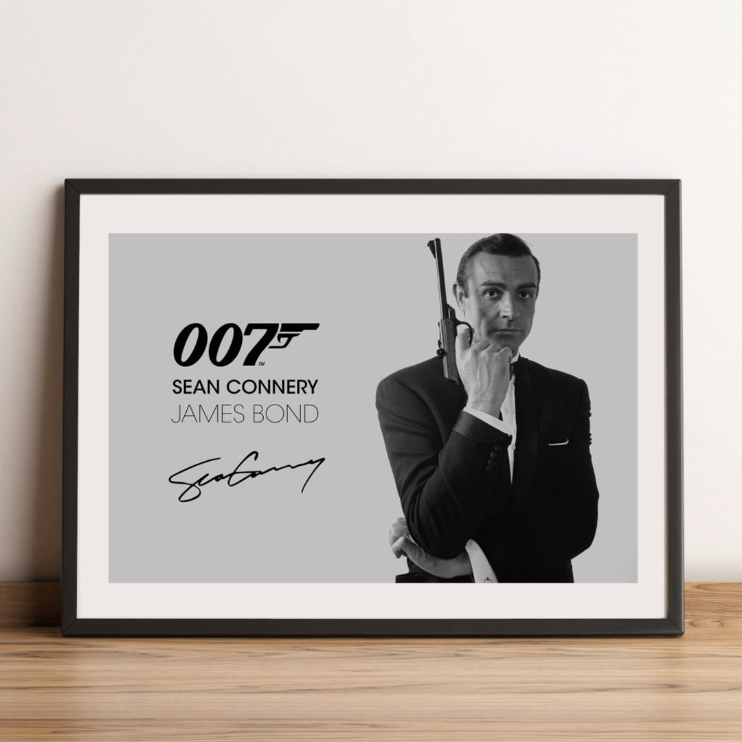 Sean Connery James Bond Wall Art Print Poster for A4 Frame - Etsy