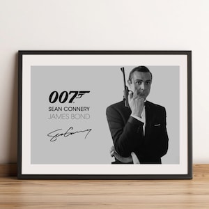 Sean Connery James Bond Wall Art Print Poster For A4 Frame