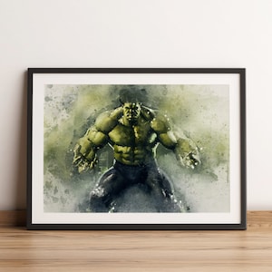 The Hulk Wall Art Poster - Frame And Canvas Option