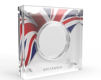 One Ounce 1oz Silver Britannia Acrylic Coin Display