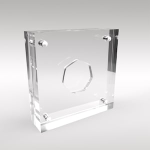 50p Perspex/Acrylic Coin Display Case Silver Proof Style
