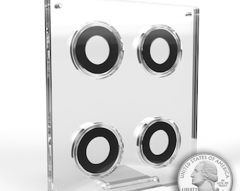 US Quarter Dollar Acrylic 4 Coin Display Case Holder