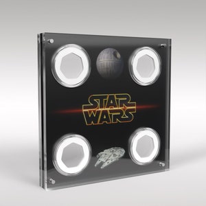 Star Wars 50p 4 Münzen Acryl Display Ständer