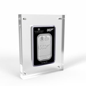 Diamonds are Forever 1oz Silver Minted Bar Acrylic Display Case