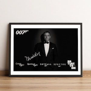 Daniel Craig James Bond Wall Art | Print Poster | Frame Option