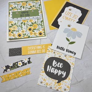 Kit de tarjeta de felicitación hecha a mano con abejorro, sencillo y fácil de hacer para principiantes. Kit de manualidades de primavera y verano que incluye sobres y kit de manualidades para adultos y niños.