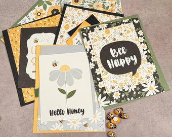 DIY Bumblebee 6 Handmade Beginner Greeting Card Kit, Adult Craft