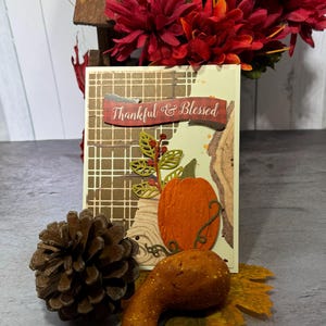 Carte de voeux automne reconnaissante Stampin' Up faite main - Fêtes d'automne - Voeux saisonniers