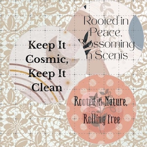 Boho Auto Freshie Karton Runden PNG