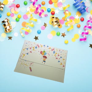 Easy DIY Printable Instant Digital Download A2 Child/Kid's Birthday Envelope for Greeting Cards