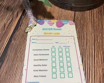 DIY Customized Spring Easter Bunny Rabbit Report Card