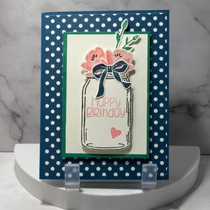 Kits de cartes de voeux faites main simples et faciles pour débutants, pot d'amour Stampin' Up, anniversaire