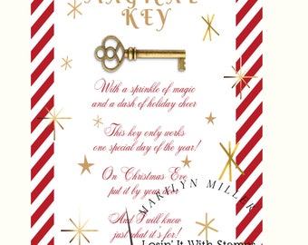 DIY Santa Magic Key Christmas Decor For Homes without Chimney, Whimsical Gift, Keepsake