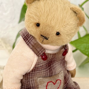 Artist teddy bear. Handmade soft sculpture. Memory toy. Mothers Day gift image 3