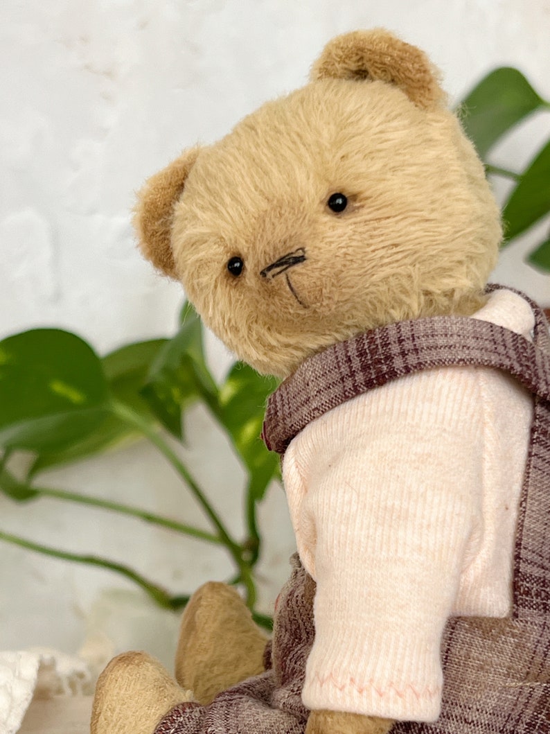 Artist teddy bear. Handmade soft sculpture. Memory toy. Mothers Day gift image 9