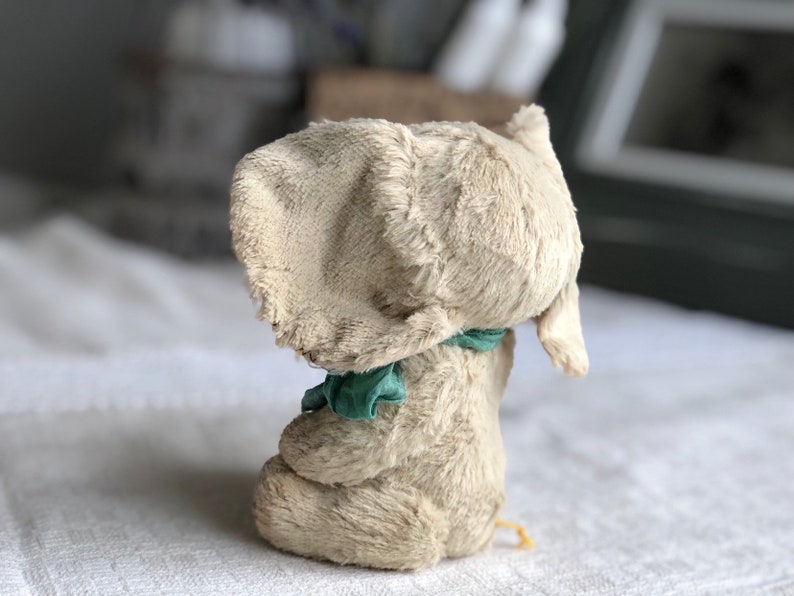Handmade teddy elephant. Artist soft sculpture. Stuffed animal. Mother day present. Birthday gift for her. image 3