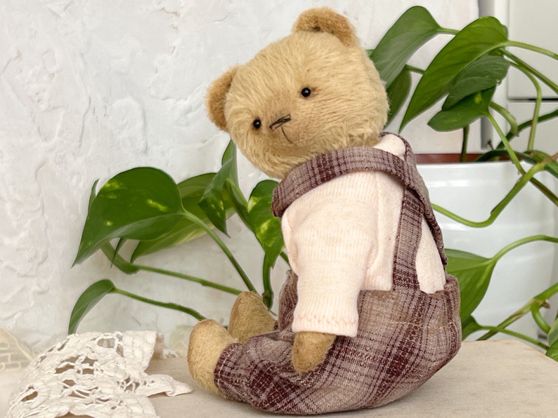 Artist teddy bear. Handmade soft sculpture. Memory toy. Mothers Day gift image 8