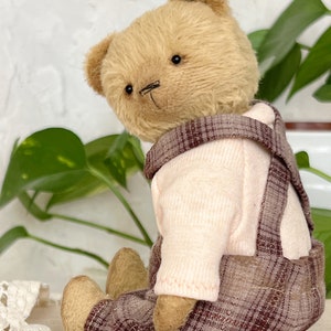 Artist teddy bear. Handmade soft sculpture. Memory toy. Mothers Day gift image 4