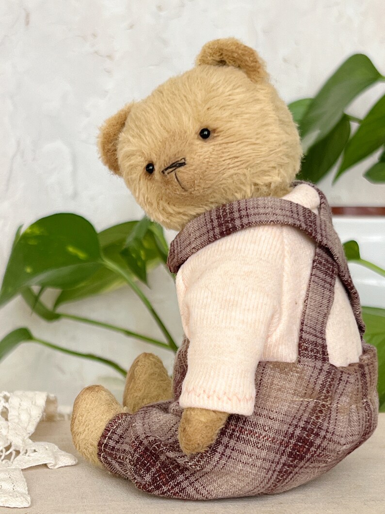 Artist teddy bear. Handmade soft sculpture. Memory toy. Mothers Day gift image 4