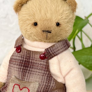 Artist teddy bear. Handmade soft sculpture. Memory toy. Mothers Day gift image 10