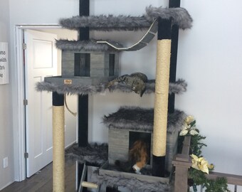 custom cat tree house