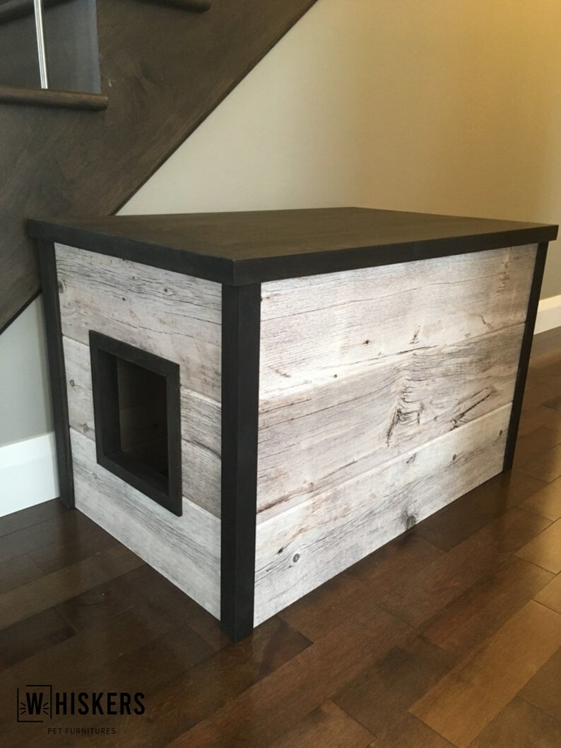 Original Cat Litter Cover Box Standard Graphic Pine Series Etsy