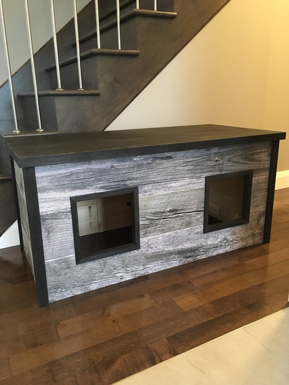 wooden litter box