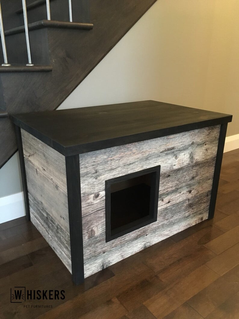 Original Cat Litter Cover Box Standard Graphic Pine Series Etsy