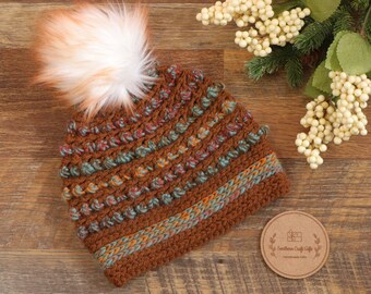 Hello Gourdeous Beanie, Crochet Beanie, Women's Hat, Toques, Wool Beanie, Fitted Beanie