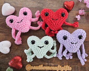 Crochet Heart Plushie | Made to Order | Valentine’s Day Gift | Soft Polyester Yarn.