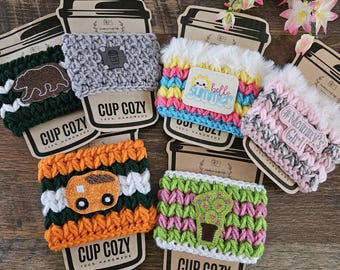 Crochet Cup Cozy | Mug Hug | Crochet Cup Cozy | Coffee Cup Sleeve | Ready to Ship | Gift Baskets Items | Coffee Lover | Reusable