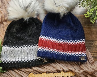 Gooseberry Hat | Knitted Beanie | Colorwork Unisex Beanies | Double Layer Brim