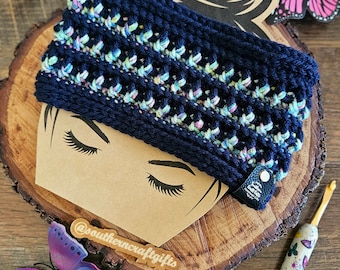 Adult Sea Star Beach Front Headband - Handmade Adults Ear Warmer
