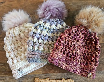 Grace Beanie | Adult Beanies | Crochet Beanies for Winter | Ready To Ship | Luxury Crochet Hats