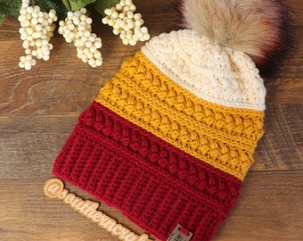 Madison Beanies, Crochet Beanies, Colorblock Beanie, Crochet Hats, Winter Hats, Ladies Beanies