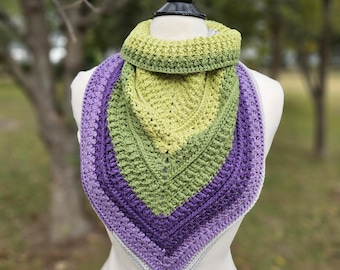 Crochet Bandana Cowl | Ready to Ship | 100% Cotton | Lightweight & Warm | Fall Accessory