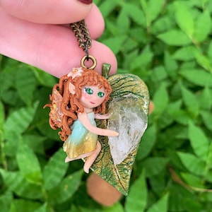 Resin Fairy Pendant Necklace Etsy