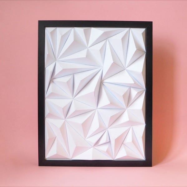 M | Ridges | Papercraft | 3D Paper Poster | DIY | Template | Printable pdf | Home Decor