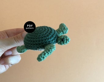 Mini Sea Turtle | CROCHET PATTERN | Crochet Sea Animal | Amigurumi | Stroller Chain | Pram Garland | Nursery Mobile |