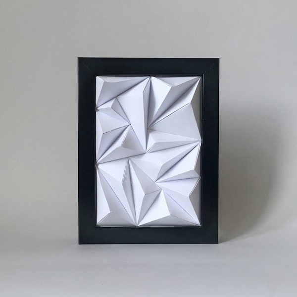 RIDGES XS / Manualidades de papel / Póster de papel / Plantilla de manualidades de papel / PATRÓN pdf / Origami