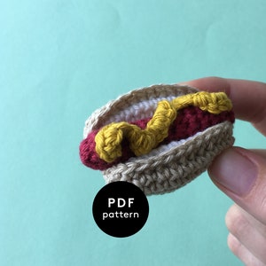 Mini Hotdog | CROCHET PATTERN | Crochet Play Food | Amigurumi | Keyhanger | Hekle | Virke