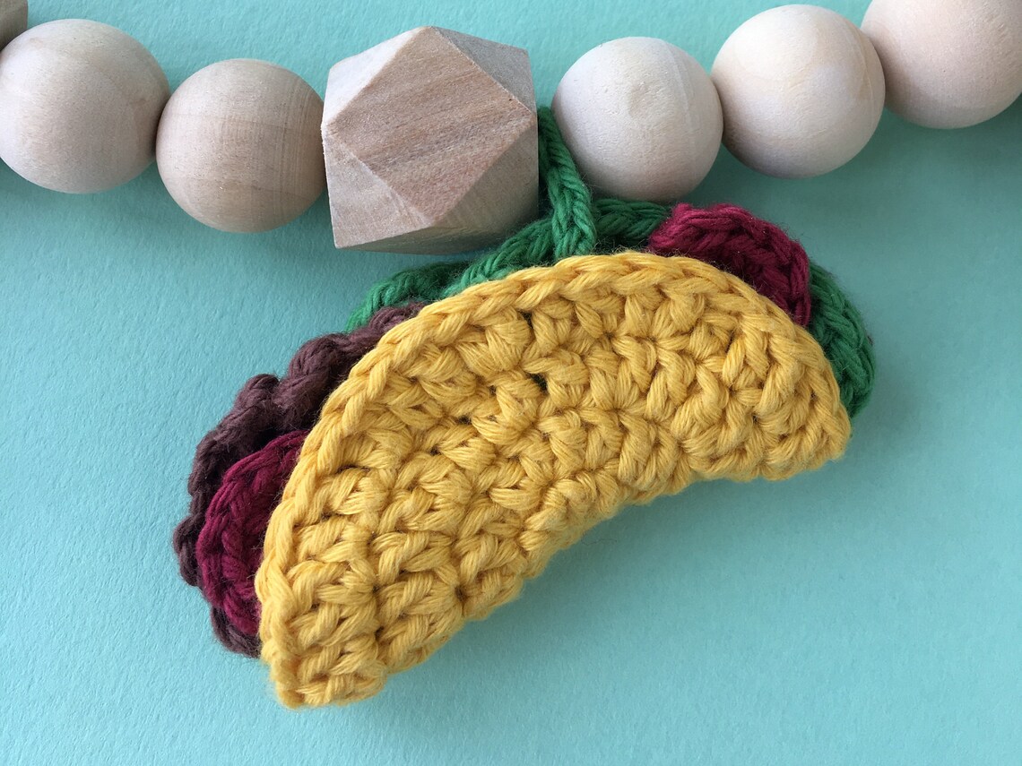 Mini Taco CROCHET PATTERN Shell Crochet Play Food - Etsy
